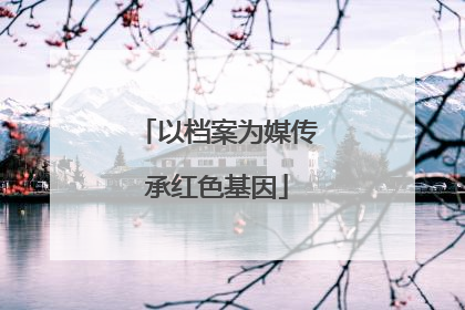 以档案为媒传承红色基因